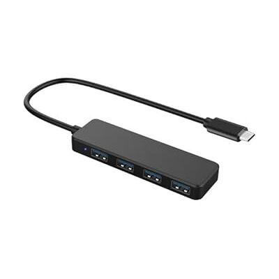 Watio Wave HUB 4-Port USB 3.0 Type C Hub, Zwart, Hoge overdrachtssnelheid, ideaal voor het aansluiten van meerdere apparaten* Watio Wave HUB 4-Port USB 3.0 Type C Hub, Zwart, Hoge overdrachtssnelheid, ideaal voor het aansluiten van meerdere apparaten*
