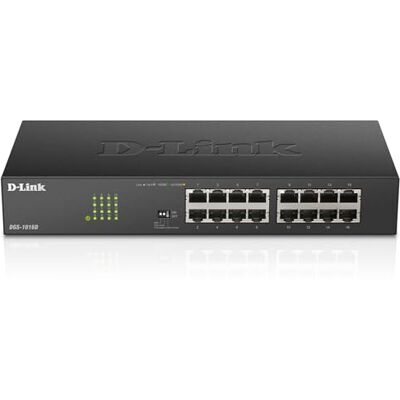 D-Link DGS-1016D Gigabit Ethernet Switch (16 Poorten, 10/100/1000 Mbit/S, Eenvoudige Plug & Play Installatie, Zonder Fan, Dus Geluidloos) D-Link DGS-1016D Gigabit Ethernet Switch (16 Poorten, 10/100/1000 Mbit/S, Eenvoudige Plug & Play Installatie, Zonder Fan, Dus Geluidloos)