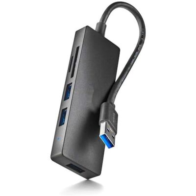 MeshUmi USB-hub, 4 poorten, USB 3.0, kaartlezer, hoge overdrachtssnelheid, robuust materiaal, compacte afmetingen, ontworpen voor: uitbreiding van verbindingen, gegevensoverdracht MeshUmi USB-hub, 4 poorten, USB 3.0, kaartlezer, hoge overdrachtssnelheid, robuust materiaal, compacte afmetingen, ontworpen voor: uitbreiding van verbindingen, gegevensoverdracht