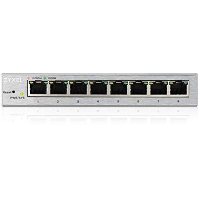 Zyxel 8-poorts Gigabit Easy Web Managed Plus-schakelaar, stevig metaal, QoS, WebGUI, Jubmo Frames, VLAN's, DHCP-client, IGMP Snooping, Linkaggregatie, GS1200-8 (8-poorts Smart Plus Web Managed) Zyxel 8-poorts Gigabit Easy Web Managed Plus-schakelaar, stevig metaal, QoS, WebGUI, Jubmo Frames, VLAN's, DHCP-client, IGMP Snooping, Linkaggregatie, GS1200-8 (8-poorts Smart Plus Web Managed)