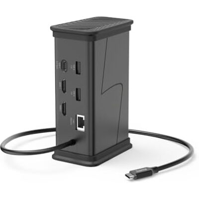 Hama USB-C Hub Connect2Office Black, 9 Ports, 2X HDMI, USB-A, USB-C, LAN Hama USB-C Hub Connect2Office Black, 9 Ports, 2X HDMI, USB-A, USB-C, LAN
