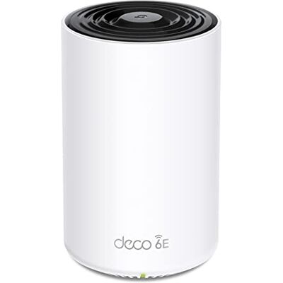 TP-Link Deco XE75 Pro AXE5400 AXE75 Pro Wi-Fi 6E Mesh WLAN Set (1 pak), Tri-Band Router & Repeater (2. 5G poort, bereik tot 270m², WPA3, ideaal voor grote huizen, compatibel met Amazon Alexa) wit TP-Link Deco XE75 Pro AXE5400 AXE75 Pro Wi-Fi 6E Mesh WLAN Set (1 pak), Tri-Band Router & Repeater (2. 5G poort, bereik tot 270m², WPA3, ideaal voor grote huizen, compatibel met Amazon Alexa) wit