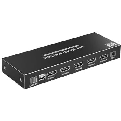 PremiumCord HDMI 2.1 Switch 8K 4:1 met afstandsbediening, UHD 8K @60Hz, 4K @120Hz, Full HD 1080p, 48Gbps, HDR10+, HDCP2.3, Dolby Vision, metalen behuizing PremiumCord HDMI 2.1 Switch 8K 4:1 met afstandsbediening, UHD 8K @60Hz, 4K @120Hz, Full HD 1080p, 48Gbps, HDR10+, HDCP2.3, Dolby Vision, metalen behuizing