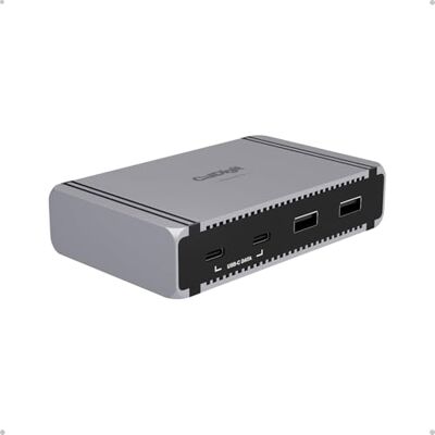 CalDigit E5 – Thunderbolt 5 Element 5 Hub – 9-poort, 4 x Thunderbolt 5/USB4 v2 poorten, 3 x USB-A & 2 x USB-C 10 Gb/s poorten, Single 8K, Dual 6K/8K, Gold Dual 4K @240Hz Displays, 90 W opladen, 0,8 m CalDigit E5 – Thunderbolt 5 Element 5 Hub – 9-poort, 4 x Thunderbolt 5/USB4 v2 poorten, 3 x USB-A & 2 x USB-C 10 Gb/s poorten, Single 8K, Dual 6K/8K, Gold Dual 4K @240Hz Displays, 90 W opladen, 0,8 m