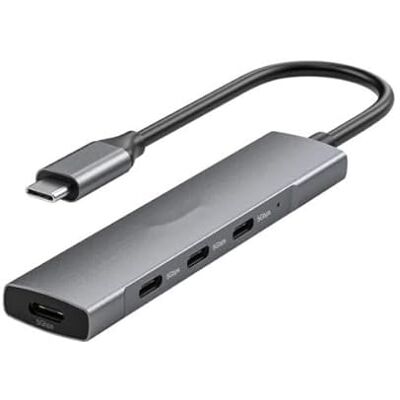 Velocraze Hub apparaat met 4 USB-C-poorten, compatibel met USB 3.2 Gen 1, ideaal voor meerdere gelijktijdige verbindingen en snelle overdracht. Velocraze Hub apparaat met 4 USB-C-poorten, compatibel met USB 3.2 Gen 1, ideaal voor meerdere gelijktijdige verbindingen en snelle overdracht.
