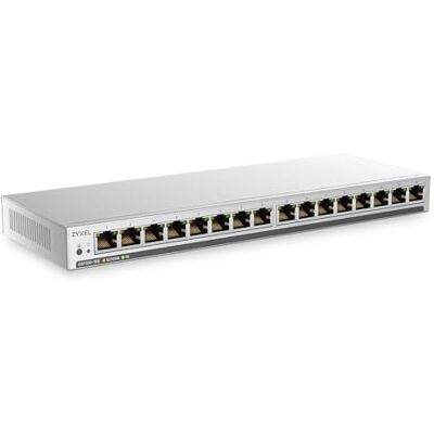 Zyxel 16-poorts Gigabit Ethernet Unmanaged Switch ontwerp zonder ventilator, GS1100-16 16x GbE Poorten, Ventilatorloos, Slank Ontwerp, Inclusief Wandmontagekit, Auto MDI/MDI-X Support, VLAN, Loop Preventie Zyxel 16-poorts Gigabit Ethernet Unmanaged Switch ontwerp zonder ventilator, GS1100-16 16x GbE Poorten, Ventilatorloos, Slank Ontwerp, Inclusief Wandmontagekit, Auto MDI/MDI-X Support, VLAN, Loop Preventie