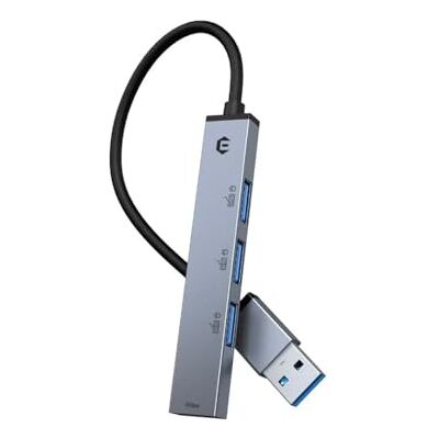 Tymyp USB-hub, 4-poorts USB A hub voor Chromebook, Ultra-Slim USB Splitter Multiport Adapter 5 Gbps Data Hub voor laptop, Chromebook, HHD Tymyp USB-hub, 4-poorts USB A hub voor Chromebook, Ultra-Slim USB Splitter Multiport Adapter 5 Gbps Data Hub voor laptop, Chromebook, HHD
