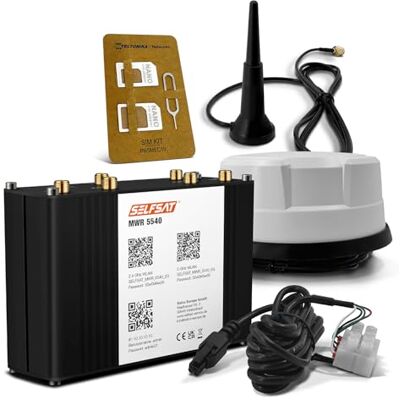 SELFSAT MWR 5540 5G Cat 12 WLAN-router tot 2,6 Gbps incl. panorama antenne wit SELFSAT MWR 5540 5G Cat 12 WLAN-router tot 2,6 Gbps incl. panorama antenne wit