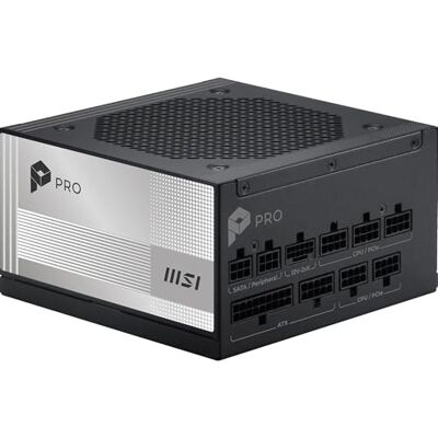 MSI Pro A1000PL PCIE5 ATX 3.1 modulaire voeding, 80 Plus Platinum 1000 W, PCIe 5.1 compatibel, 12 V-2 x 6 tweekleurig, ATX, kabels met wafelmantel MSI Pro A1000PL PCIE5 ATX 3.1 modulaire voeding, 80 Plus Platinum 1000 W, PCIe 5.1 compatibel, 12 V-2 x 6 tweekleurig, ATX, kabels met wafelmantel