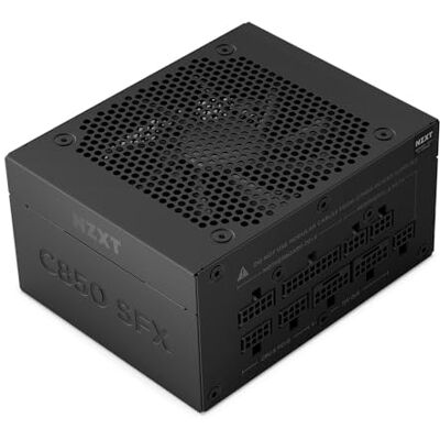 NZXT C850 SFX Gold 850W SFX ATX 3.1 voeding 80 Plus Gold Cybenetics Platinum Volledig modulair PCIe 5.1 600W 12V-2x6 Japanse condensatoren Zwart NZXT C850 SFX Gold 850W SFX ATX 3.1 voeding 80 Plus Gold Cybenetics Platinum Volledig modulair PCIe 5.1 600W 12V-2x6 Japanse condensatoren Zwart