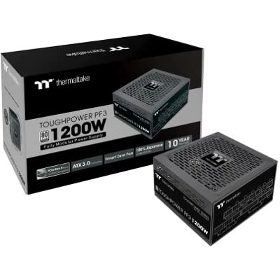 Thermaltake Toughpower PF3 1050W Gen 5 ATX 3.0 PCIe Gen 5 ready Smart Zero Fan 80 Plus Platinum Fully Modular Thermaltake Toughpower PF3 1050W Gen 5 ATX 3.0 PCIe Gen 5 ready Smart Zero Fan 80 Plus Platinum Fully Modular