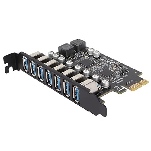 GOWENIC PCIE-uitbreidingskaart met 7 USB 3.2 GEN1-poorten, 5Gbps Snelheid, Stabiel Vermogen voor Win XP, voor Win 11, voor