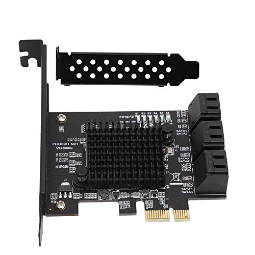 Taidda- 6-poorts SATA 3.0 uitbreidingskaart, 6-poorts SATA 3.0 PCI Express uitbreidingskaart uitbreidingskaart, compatibel voor SATA6G 3G 1.5G HDD