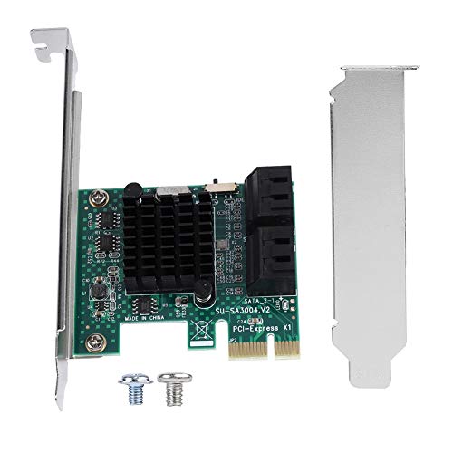 OKBY Uitbreidingskaart SATA 3.0 uitbreidingskaart 4-poorts PCIE naar SATA 3.0 uitbreidingskaart adapter 6G