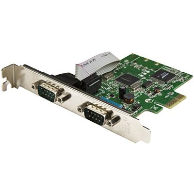 StarTech .com PCI Express 2-poorts DB9 RS232 seriële kaart met UART 16C1050 interne seriële PCI-E adapter met 2 poorten StarTech .com PCI Express 2-poorts DB9 RS232 seriële kaart met UART 16C1050 interne seriële PCI-E adapter met 2 poorten