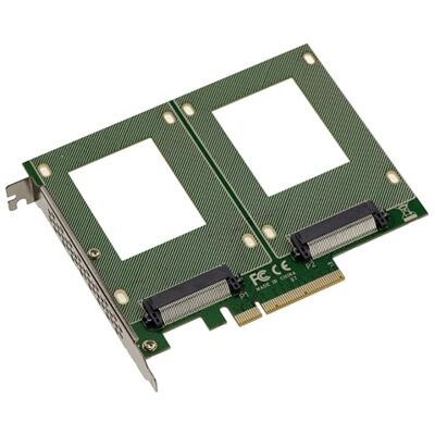 KALEA-INFORMATIQUE PCIe 3.0 x8 2-poorts SSD U2 U3 68-pins SFF-8639 Controller Kaart met PI6C20400BLE Bridge 4GB/s doorvoer per poort KALEA-INFORMATIQUE PCIe 3.0 x8 2-poorts SSD U2 U3 68-pins SFF-8639 Controller Kaart met PI6C20400BLE Bridge 4GB/s doorvoer per poort