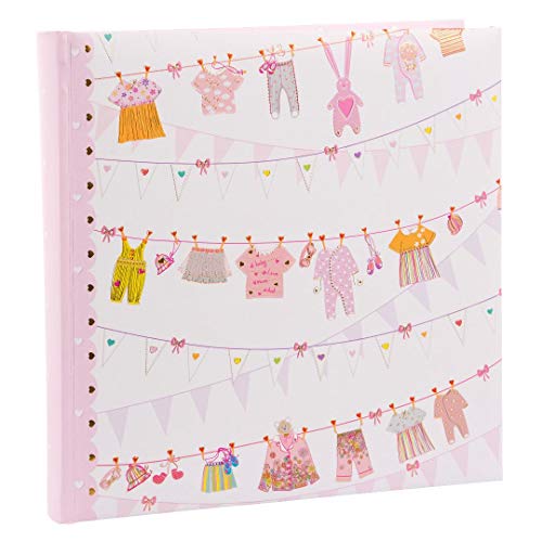 TURNOWSKY Babydagboek, babyalbum, fotoalbum van  hoogwaardige en unieke ontwerpen Fotoalbum Waslijn roze baby-meisje