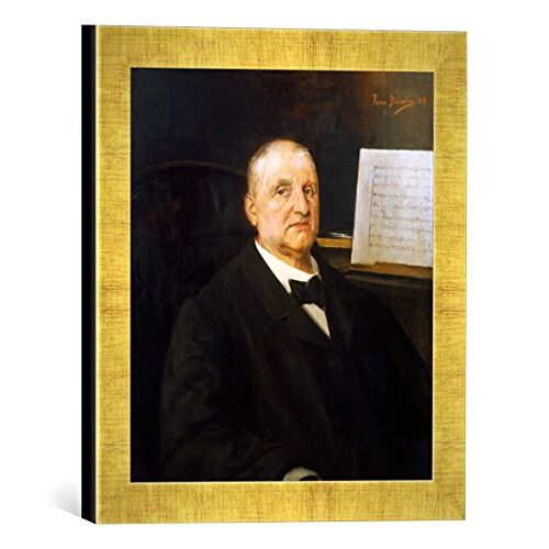 kunst für alle Ingelijste foto door Ferry beraton "Bruckner/Portrait van F.Zusstanon 1890", kunstdruk in hoogwaardige handgemaakte fotolijst, 30x30 cm, Gold Raya