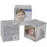 Fitsch Set van 4 fotokubussen fotokubussen 9 x 9 x 9 cm voor 6 foto's acryl fotokubussen