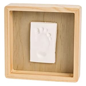 ART Pure Box baby voetafdrukset met frame van grenenhout, cadeau-idee voor de geboorte, kleur hout ART Pure Box baby voetafdrukset met frame van grenenhout, cadeau-idee voor de geboorte, kleur hout