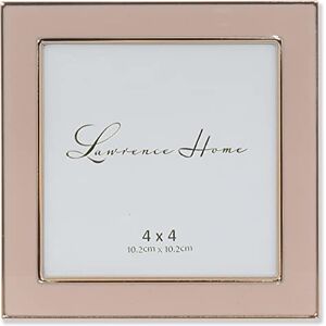 Lawrence Frames 4x4 gouden metalen en roze emaille fotolijst Lawrence Frames 4x4 gouden metalen en roze emaille fotolijst