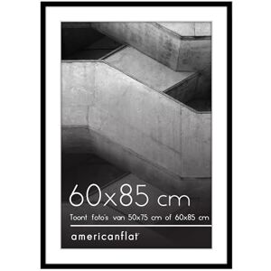Americanflat 60x85 cm Fotolijst Te gebruiken als 50x75 cm Fotolijst met Passe-partout of 60x85 cm Lijst zonder Passe-partout Streamline Collectie Dunne Rand Lijst met Schokbestendig Glas Zwart Americanflat 60x85 cm Fotolijst Te gebruiken als 50x75 cm Fotolijst met Passe-partout of 60x85 cm Lijst zonder Passe-partout Streamline Collectie Dunne Rand Lijst met Schokbestendig Glas Zwart