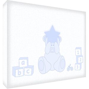BEARHEART128-14IT afbeelding op canvas, gelukkig design teddybeer, lichtblauw, 30 x 20 x 4 cm BEARHEART128-14IT afbeelding op canvas, gelukkig design teddybeer, lichtblauw, 30 x 20 x 4 cm