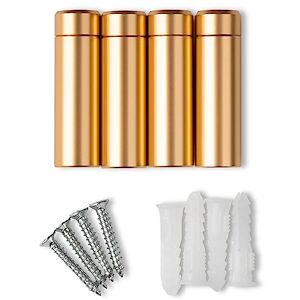 ART 1,5 inch gouden roestvrijstalen montagehardware voor acryl drijvende frames (Pack van 4) ART 1,5 inch gouden roestvrijstalen montagehardware voor acryl drijvende frames (Pack van 4)