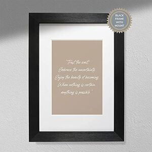 Hygge Creations Trust The Wait Quote Print Work Quote Motiviational Print Wit Frame met Mount A4 Hygge Creations Trust The Wait Quote Print Work Quote Motiviational Print Wit Frame met Mount A4