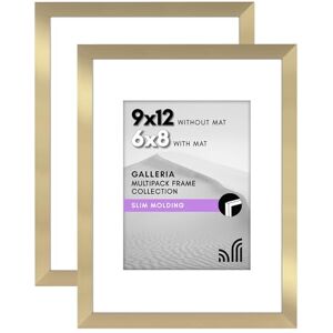 Americanflat 9x12 fotolijst Set van 2 goud gepolijst plexiglas klassieke stijl wandhouder 2 stuks Americanflat 9x12 fotolijst Set van 2 goud gepolijst plexiglas klassieke stijl wandhouder 2 stuks