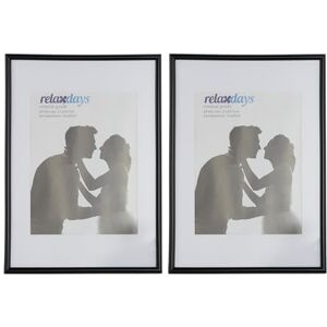 Relaxdays fotolijst A4, set, 2 stuks, passe partout 15x20 cm, glazen plaat, wissellijstjes voor muur, fotokader, zwart Relaxdays fotolijst A4, set, 2 stuks, passe partout 15x20 cm, glazen plaat, wissellijstjes voor muur, fotokader, zwart