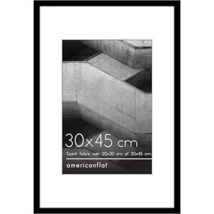 Americanflat 30x45 cm Fotolijst Te gebruiken als 20x30 cm Fotolijst met Passe-partout of 30x45 cm Lijst zonder Passe-partout Streamline Collectie Dunne Rand Lijst met Schokbestendig Glas Zwart Americanflat 30x45 cm Fotolijst Te gebruiken als 20x30 cm Fotolijst met Passe-partout of 30x45 cm Lijst zonder Passe-partout Streamline Collectie Dunne Rand Lijst met Schokbestendig Glas Zwart