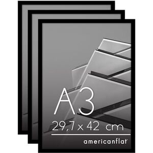 Americanflat A3 Fotolijst met Gepolijst Kunststofglas Set van 3 Streamline Collectie Dunne Rand Vierkante Lijst voor Muurdisplay Ophangmateriaal Inbegrepen Zwart Americanflat A3 Fotolijst met Gepolijst Kunststofglas Set van 3 Streamline Collectie Dunne Rand Vierkante Lijst voor Muurdisplay Ophangmateriaal Inbegrepen Zwart