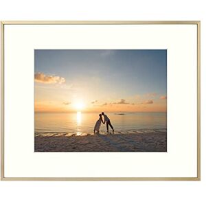 ART , 16x20 Fotolijst Goud Aluminium (Glanzend Geborsteld) Display Pictures 11x14 met Mat of 16x20 Zonder Mat Wandmontage Echt Glas Metalen Fotolijst ART , 16x20 Fotolijst Goud Aluminium (Glanzend Geborsteld) Display Pictures 11x14 met Mat of 16x20 Zonder Mat Wandmontage Echt Glas Metalen Fotolijst