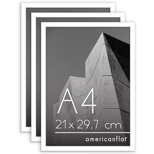 Americanflat A4 Fotolijsten in Wit Dunne Rand Fotolijst met Kunststofglas, Ophangmateriaal en Ingebouwde Standaard voor Horizontale of Verticale Weergave Set van 3 Americanflat A4 Fotolijsten in Wit Dunne Rand Fotolijst met Kunststofglas, Ophangmateriaal en Ingebouwde Standaard voor Horizontale of Verticale Weergave Set van 3