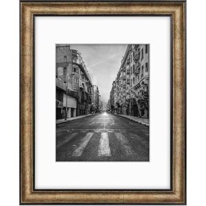ART , 11x14 fotolijst, donker goud bruin en brons tinnen paneel, met witte kleur mat voor foto's 8x10 en echt glas ART , 11x14 fotolijst, donker goud bruin en brons tinnen paneel, met witte kleur mat voor foto's 8x10 en echt glas