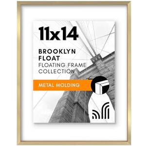 Americanflat Aluminium 11x14 zwevende fotolijst set van 2 in goud te gebruiken als 11x14 fotolijst of 8x10 zwevend frame fotolijst met slanke metalen lijst en plexiglas met hangende hardware Americanflat Aluminium 11x14 zwevende fotolijst set van 2 in goud te gebruiken als 11x14 fotolijst of 8x10 zwevend frame fotolijst met slanke metalen lijst en plexiglas met hangende hardware