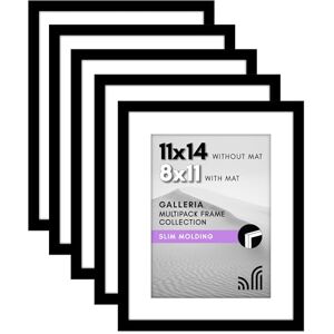 Americanflat Fotolijst met gepolijst plexiglas, 5 stuks, voor foto's van 27,9 x 35,6 cm zonder of 20,3 x 27,9 cm met passe-partout Galleria Collection Set fotolijsten voor aan de muur, zwart Americanflat Fotolijst met gepolijst plexiglas, 5 stuks, voor foto's van 27,9 x 35,6 cm zonder of 20,3 x 27,9 cm met passe-partout Galleria Collection Set fotolijsten voor aan de muur, zwart
