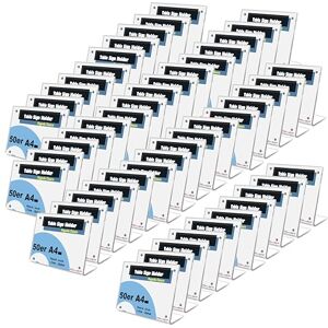 TUKA-i-AKUT 50X A4 landschap tafelstandaard acryl, magnetische sluiting, menuhouder tekenhouder, L-vormige reclame staand schuin voor menu's, borden, posters, brochures, foto's, transparant TUKA-i-AKUT 50X A4 landschap tafelstandaard acryl, magnetische sluiting, menuhouder tekenhouder, L-vormige reclame staand schuin voor menu's, borden, posters, brochures, foto's, transparant