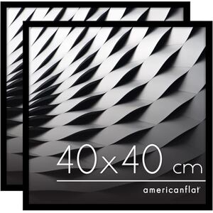 Americanflat 40x40 cm Fotolijst met Schokbestendig Glas Set van 2 Streamline Collectie Dunne Rand Fotolijst voor Tafel en Muur Ophangmateriaal en Ingebouwde Standaard Zwart Americanflat 40x40 cm Fotolijst met Schokbestendig Glas Set van 2 Streamline Collectie Dunne Rand Fotolijst voor Tafel en Muur Ophangmateriaal en Ingebouwde Standaard Zwart