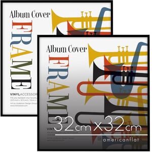 Americanflat 32x32 cm Albumlijst met Gepolijst Kunststofglas – Set van 2 Lijst voor Vinyl LP Hoezen– Brooklyn Portrait Collectie – Aluminium Platenlijst voor aan de Muur – Zwart Americanflat 32x32 cm Albumlijst met Gepolijst Kunststofglas – Set van 2 Lijst voor Vinyl LP Hoezen– Brooklyn Portrait Collectie – Aluminium Platenlijst voor aan de Muur – Zwart