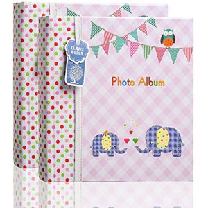 ARPAN Insteekalbum voor 200 foto's voor doop, babyparty, cadeau voor familie (roze olifanten), 24 x 4 x 24 cm ARPAN Insteekalbum voor 200 foto's voor doop, babyparty, cadeau voor familie (roze olifanten), 24 x 4 x 24 cm