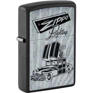 Zippo Stormaansteker, Car, matzwart, Color Image, hervulbaar, herbruikbaar, windbestendig design, cadeaudoos, gemaakt in de VS Zippo Stormaansteker, Car, matzwart, Color Image, hervulbaar, herbruikbaar, windbestendig design, cadeaudoos, gemaakt in de VS