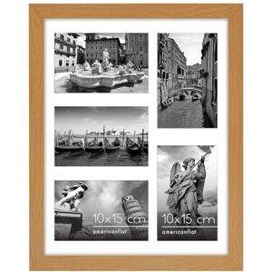 Americanflat 28x36 cm Collage Fotolijst met Breukbestendig Glas Geschikt voor Vijf 10x15 cm Foto’s of Eén 28x36 cm Foto – Signature Collection Fotolijstset op Tafel of aan de Muur – Donker Eiken Americanflat 28x36 cm Collage Fotolijst met Breukbestendig Glas Geschikt voor Vijf 10x15 cm Foto’s of Eén 28x36 cm Foto – Signature Collection Fotolijstset op Tafel of aan de Muur – Donker Eiken