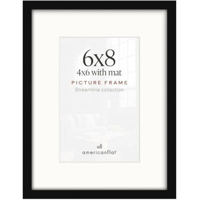 Americanflat 15x20 Fotolijst met Breukbestendig Glas – 10x15 Lijst met Passe-Partout of 15x20 Lijst zonder Passe-Partout – Streamline Collectie – Dunne Fotolijst voor Tafel of Wand – Zwart Americanflat 15x20 Fotolijst met Breukbestendig Glas – 10x15 Lijst met Passe-Partout of 15x20 Lijst zonder Passe-Partout – Streamline Collectie – Dunne Fotolijst voor Tafel of Wand – Zwart