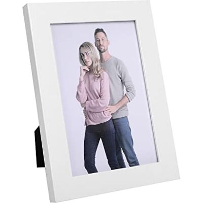 SONGMICS Wit Fotolijst - 21x29,7cm & 15,2x20,3cm - MDF, Glazen voorkant SONGMICS Wit Fotolijst - 21x29,7cm & 15,2x20,3cm - MDF, Glazen voorkant