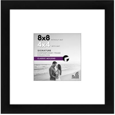 Americanflat Fotoram 20,3x20,3 cm Av MDF och splittersäkert glas För vägg eller bord Svart Americanflat Fotoram 20,3x20,3 cm Av MDF och splittersäkert glas För vägg eller bord Svart