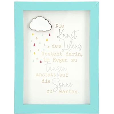 Depesche 11626-006-fotolijst met compliment, decoratieve lijst met mooie spreuk, ca. 12 x 9 x 1, kleine attentie, turquoise, 6 x 9 x 1,9 cm Depesche 11626-006-fotolijst met compliment, decoratieve lijst met mooie spreuk, ca. 12 x 9 x 1, kleine attentie, turquoise, 6 x 9 x 1,9 cm