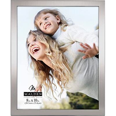Malden International Designs 8 x 10 Essentials matzilveren metalen fotolijst Malden International Designs 8 x 10 Essentials matzilveren metalen fotolijst