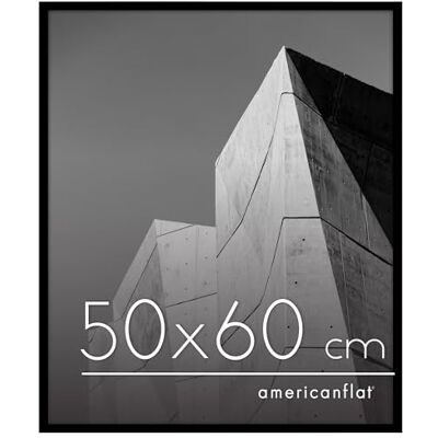 Americanflat 50x60 cm Fotolijst met Schokbestendig Glas Streamline Collectie Dunne Rand Fotolijst voor Tafel en Muur Ophangmateriaal en Ingebouwde Standaard Zwart Americanflat 50x60 cm Fotolijst met Schokbestendig Glas Streamline Collectie Dunne Rand Fotolijst voor Tafel en Muur Ophangmateriaal en Ingebouwde Standaard Zwart